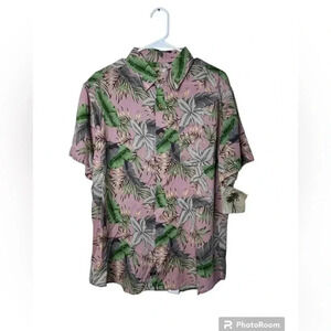 Joe Marlin Men's Hawaiian Button Front Shirt, L